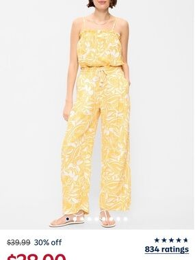 Yellow Floral barrel pants